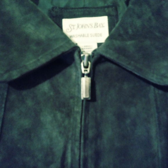 🧥VINTAGE John's Bay Brown Suede Jacket Size Large,A Nice Vintage 🎁 Gifting. - Picture 3 of 7